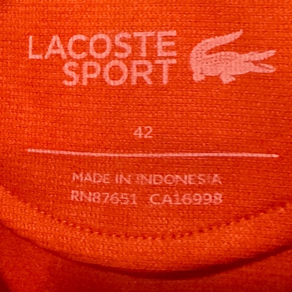 Lacoste Women’s Orange Polo Shirt- NWOT - Picture 5 of 6